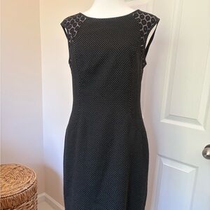Ann Taylor Black and White Midi Dress